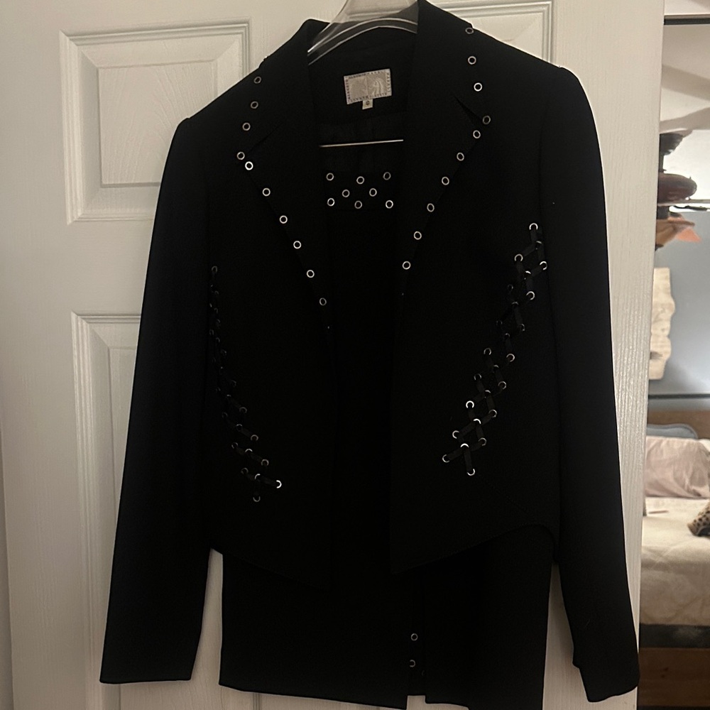 Vintage Alberto Makali 2pc black Jacket & Skirt